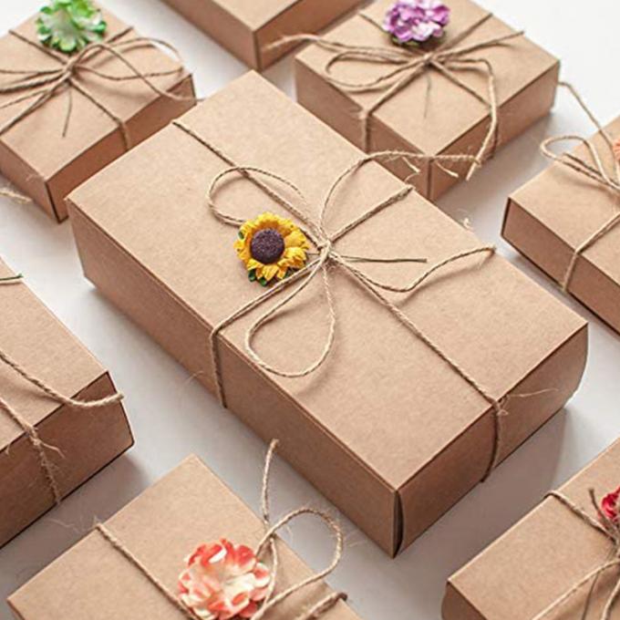 CMYK لوگو سفارشی آب نبات هدیه بسته بندی کشو قهوه ای جعبه کاغذی کرافت برای نشانه جشنواره 6