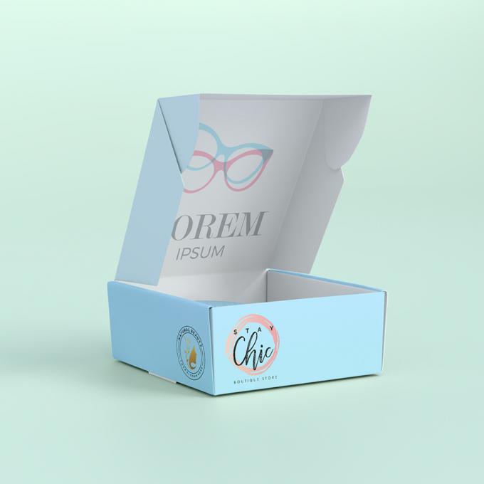 برچسب های ماندگار چاپ سفارشی کاغذ هواپیما جعبه حمل و نقل بسته بندی هدیه لوله دار بازیافتی جعبه پست آبی 11